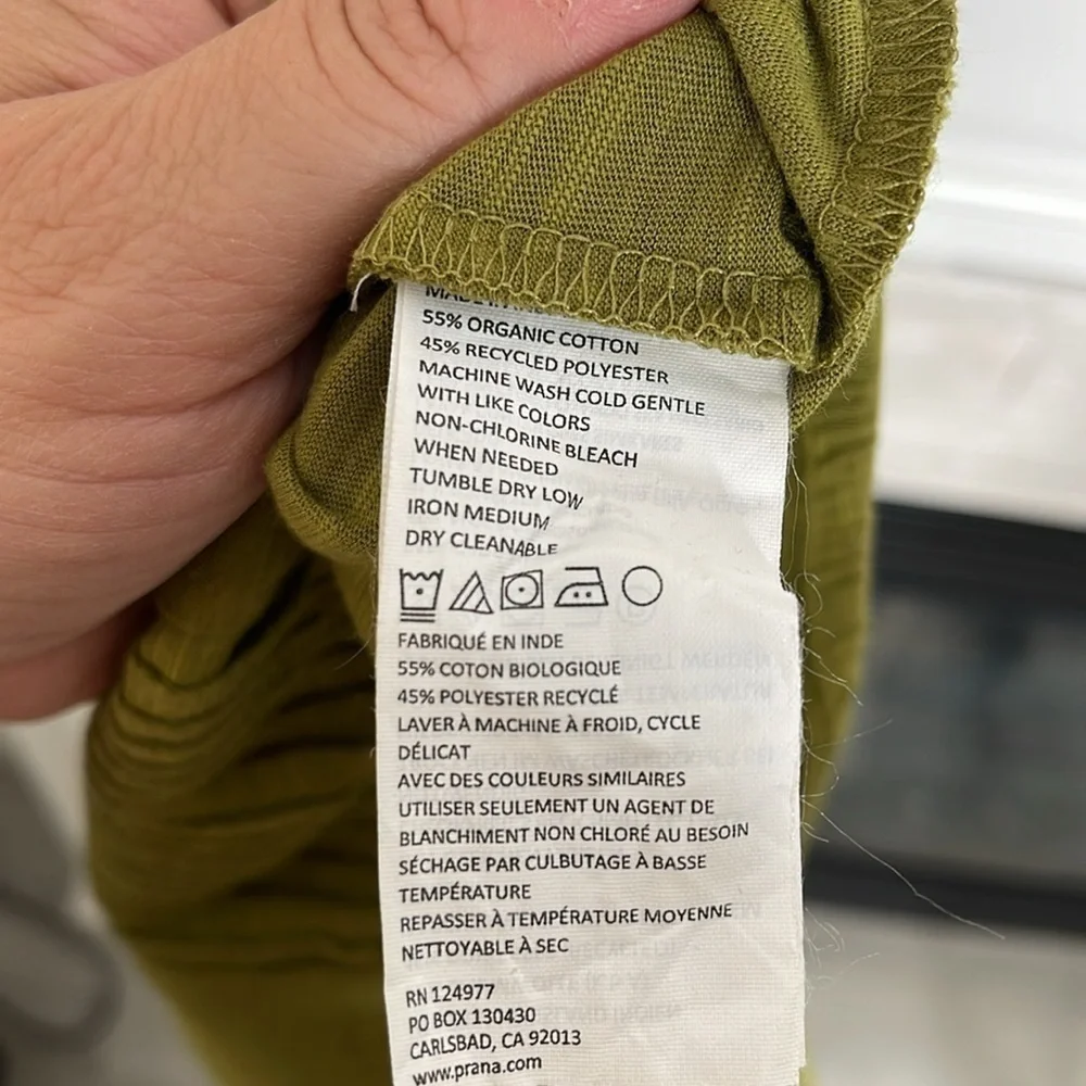 PrAna Ocupas Popover Top Size XS Green - Picture 3 of 6